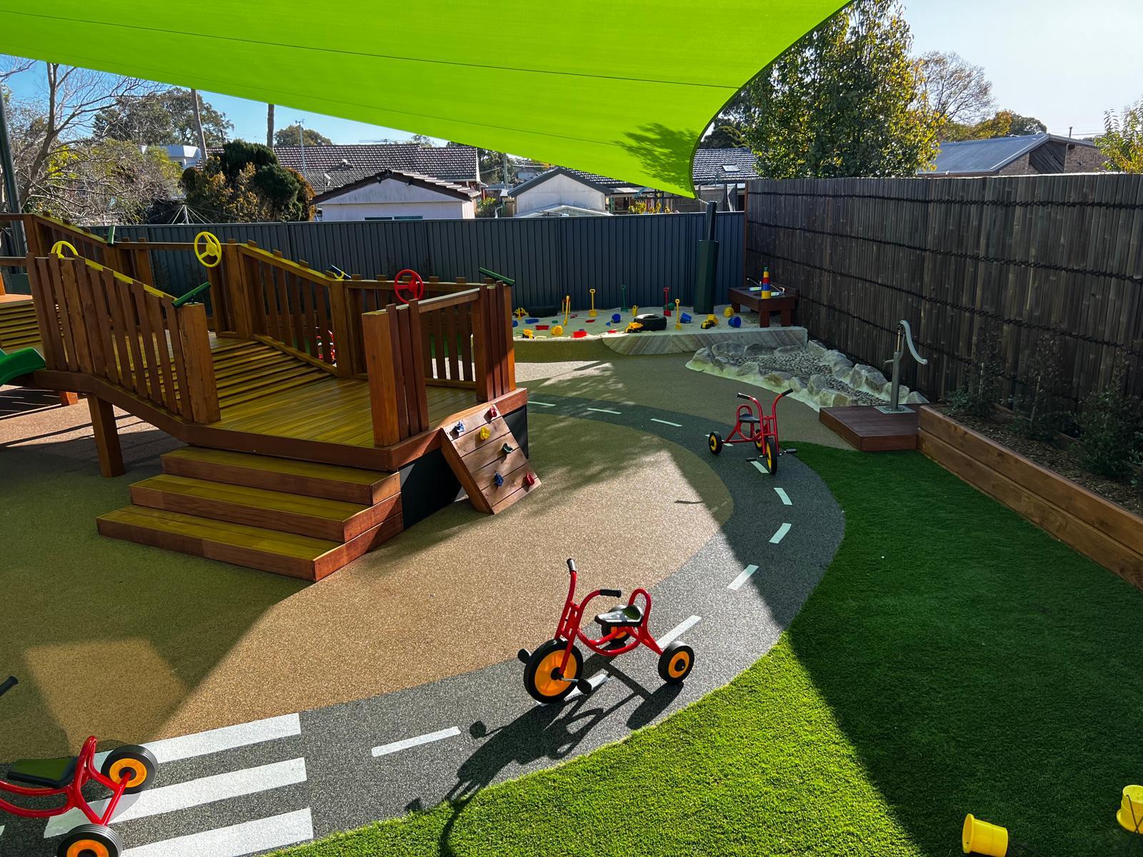 Outdoor playground on a sunndy day